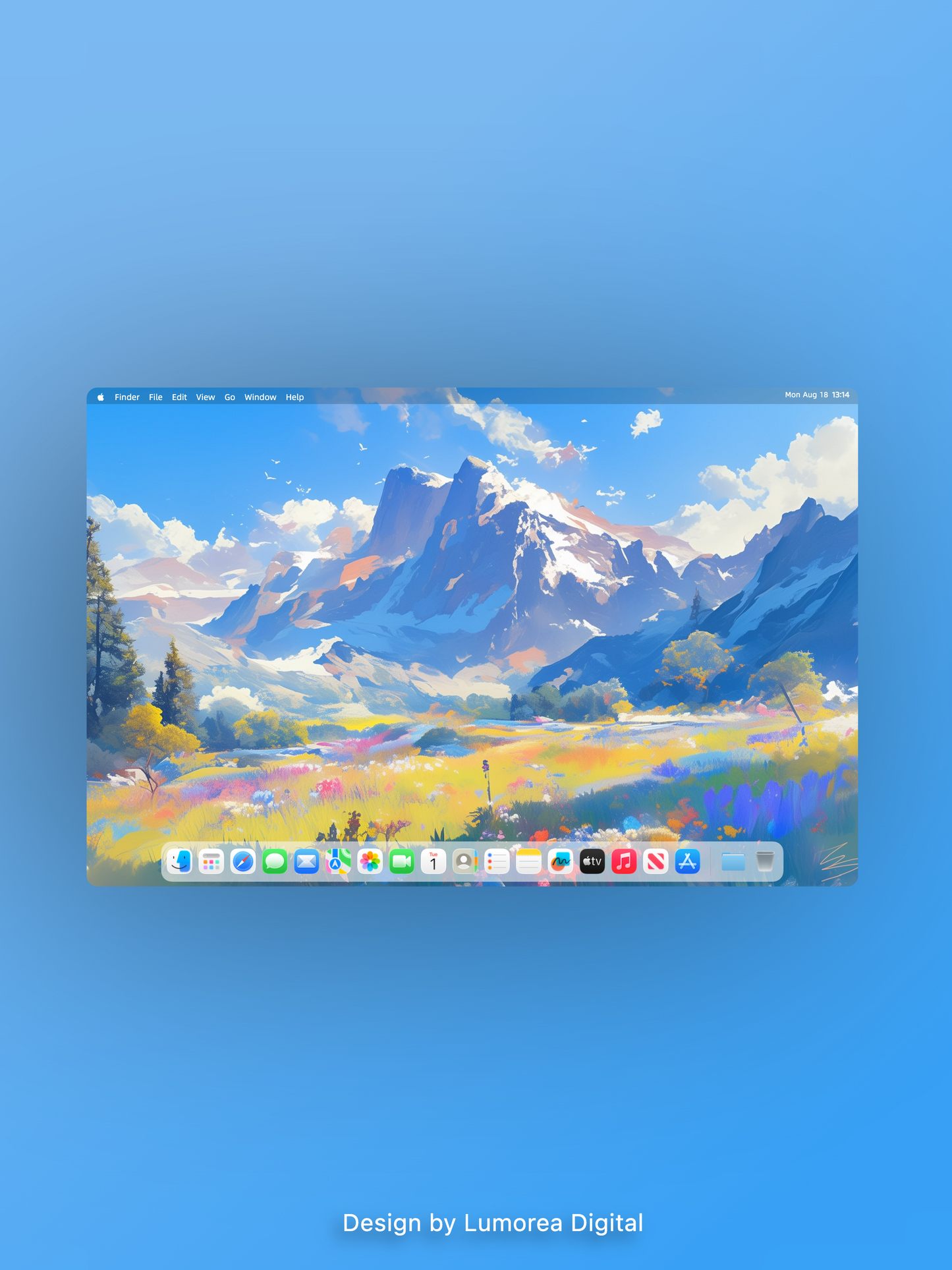 Meadow & Mountain Wallpaper