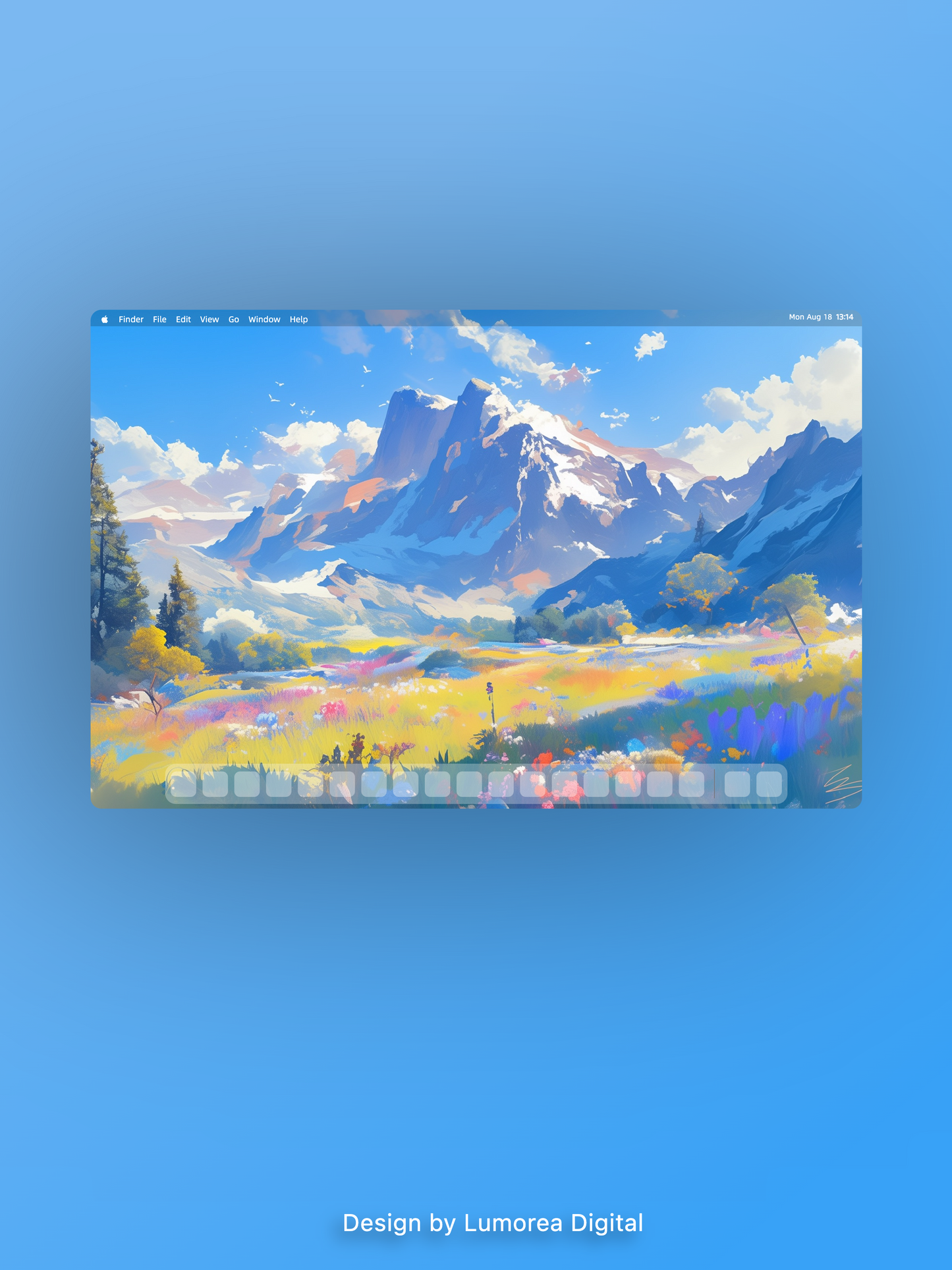 Meadow & Mountain Wallpaper