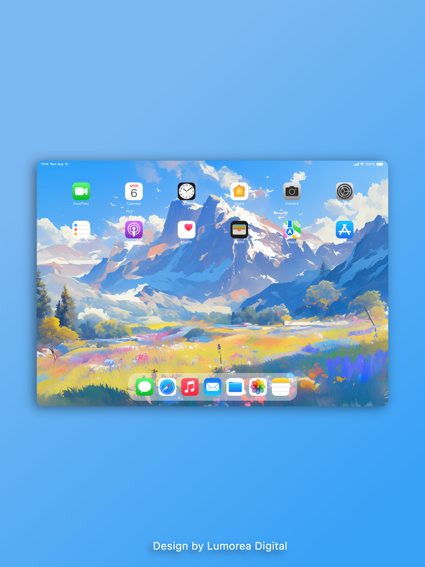 Meadow & Mountain Wallpaper